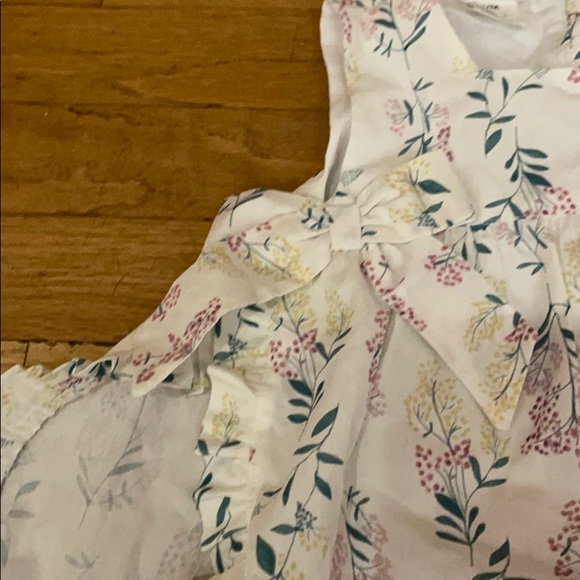 Flower smock dress with bows and matching bloomers - Picture 2 of 5